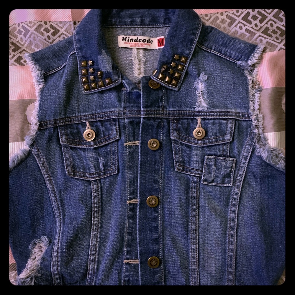 Denim vest jacket